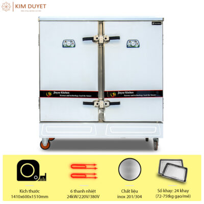 Tủ nấu cơm 24 khay chạy điện (77kg)