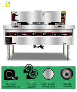Bếp Á đôi họng đất 1500mm (có quạt thổi)