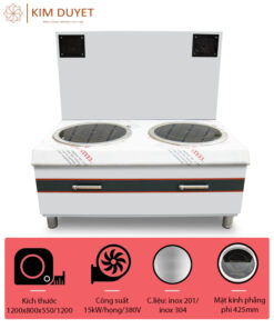 Bếp hầm đôi điện từ (15kw/họng)