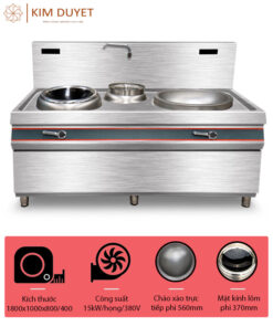 Bếp xào điện từ mặt kính và trực tiếp