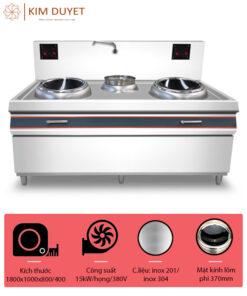 Bếp xào đôi điện từ mặt kính