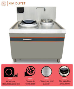 Bếp xào đơn điện từ mặt kính (có bầu nước)