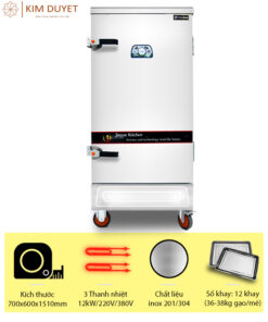 Tủ nấu cơm 12 khay chạy điện (38kg)