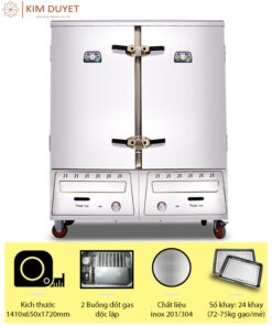 Tủ nấu cơm 24 khay chạy gas (77kg)