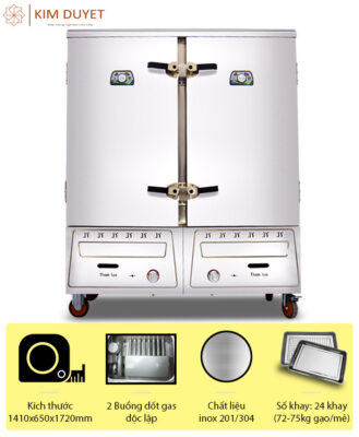Tủ nấu cơm 24 khay chạy gas (77kg)