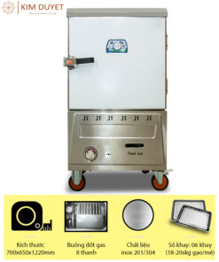 Tủ nấu cơm 6 khay chạy gas (19kg)