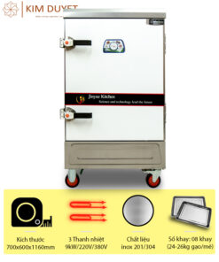 Tủ nấu cơm 8 khay chạy điện (26kg)
