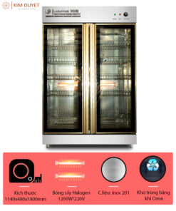 Tủ sấy bát đĩa cánh đôi gold điều khiển điện tử