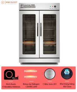 Tủ sấy bát đĩa cánh đôi inox điều khiển cơ